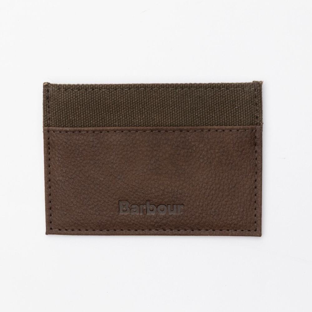 Barbour Men Padbury Leather Card Holder Dk Brown